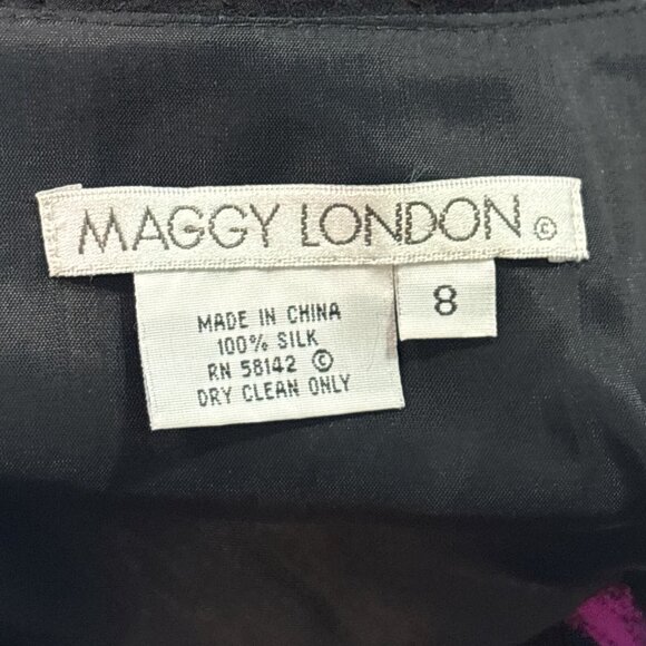 Vintage Maggie London Blazer Size 8 Silk Quilted Jacket Rainbow Striped Retro - Picture 11 of 11